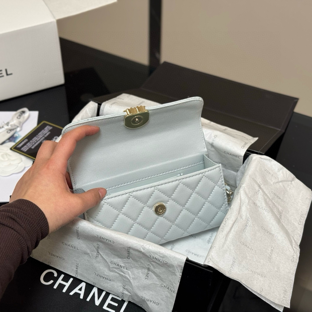 Chanel - Bolso Classic Flap – Gris hielo