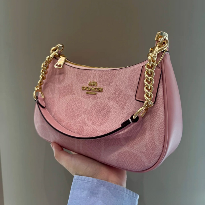 Coach Teri - Bolso bandolera en lona rosa exclusiva