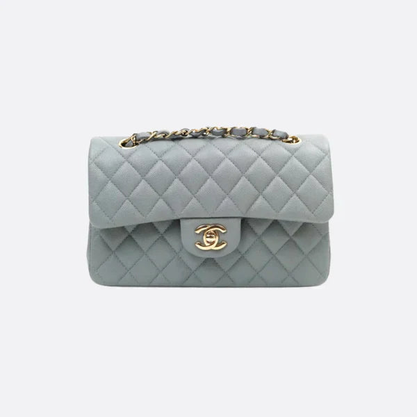 Chanel - Bolso Classic Flap – Gris hielo